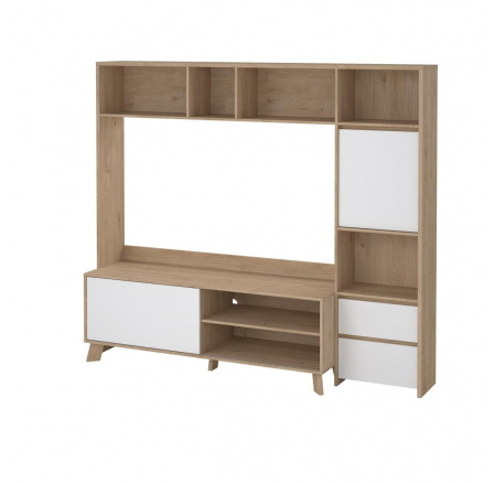 TV stena Nerea 320, jackson hickory/biely lesk