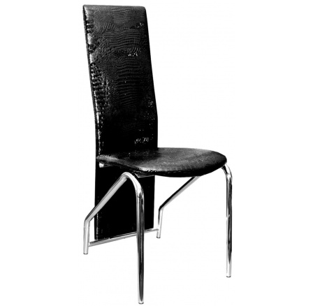 Jedálenská stolička F-131 čierna lesklá