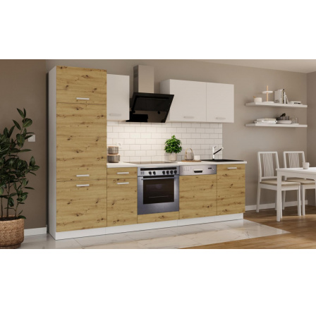 Kuchynská linka Todor 270 dub artisan/biela + PD 210 biela