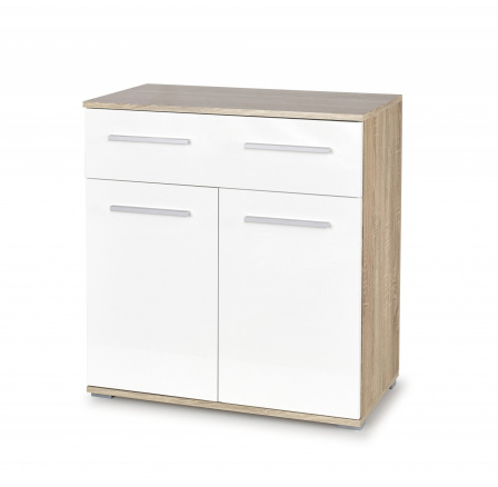 Komoda LIMA KM-1, dub sonoma/biela