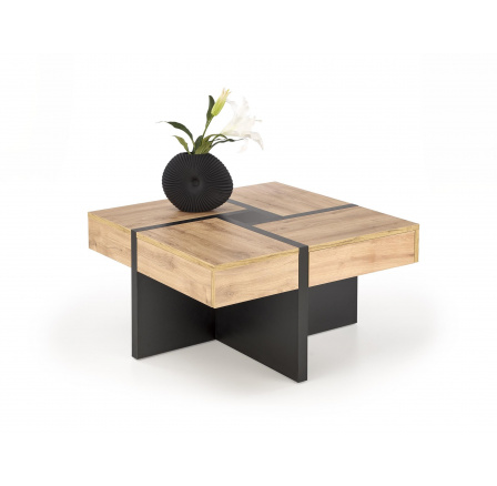 SEVILLA S doska stola: dub craft, nohy: čierne (3p=1ks)