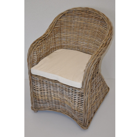 Kreslo Roma ratan Kubu grey