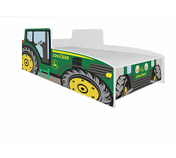 Posteľ s matracom TRACTOR GREEN 140x70 Zelená