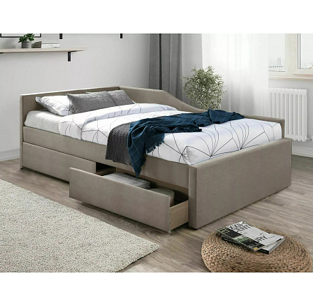 Posteľ ELIOT VELVET, Béžový Aksamit 228 Posteľ ELIOT VELVET, Béžový Aksamit 228