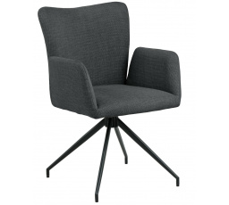 Stolička Laura s opierkami sivá tmavá