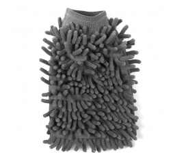 Sivá mikrovláknová rukavica na umývanie auta