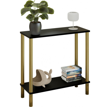 Konzola Claro 80x30 cm - rôzne farby na výber - čierna MiniPearl, Zlatá