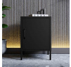 Kovový nočný stolík MODERN MIA X, 424 x 595 x 400 mm, Čierny
