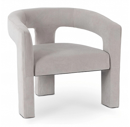 Kreslo Relaxačné LILLE Sivé Zamatové