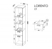 Šatníková skriňa LORENTO - L3