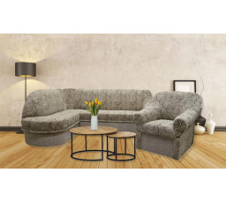 Rohová sedacia súprava + kreslo Sandra L Rosita 104