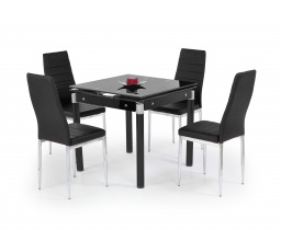 Jedálenský stôl KENT, čierna/lakovaná oceľ