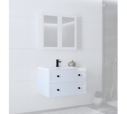 Skrinka pod umývadlo 80/2S (MDF rám) biela