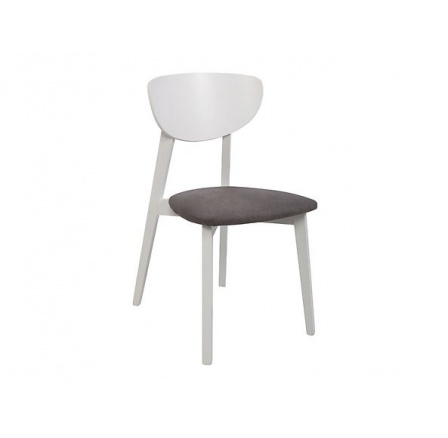 stolička FARIO biela teplá (TX098)/Mindelo 12 sivá