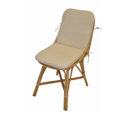 Ratanové kreslo Plazen s béžovým polstrom