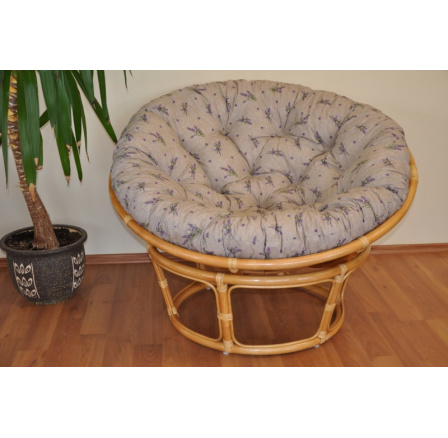 Ratanový papasan 110 cm medová levanduľa