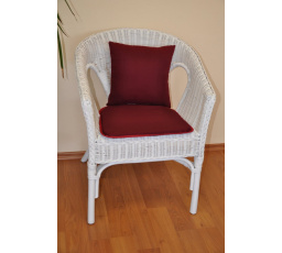 Vankúš na kreslo Fabion vo vínovej farbe s vankúšom