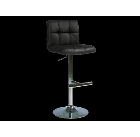 Barová stolička C-105, čierna ekokoža