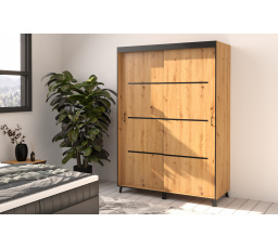 BERKE 150 Artisan+čierna posuvná skriňa