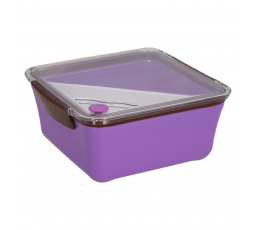 Lunch box rozdelený s vidličkou 2,6l fialový