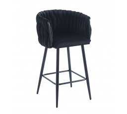 Barová stolička H7-FX, čierna / čierna