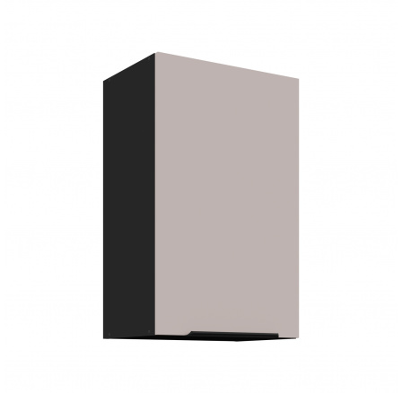 Horná skrinka ARONA - 45 G-72 1F, Čierna mat/Kašmír