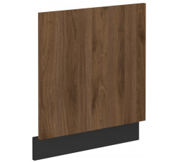 Dvierka na umývačku s panelom MONZA - ZM 570x596, Čierna mat/Orech