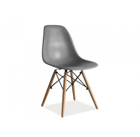 Jedálenská stolička ENZO, sivý/bukový