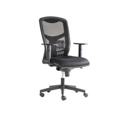 Kancelárske kreslo York Mesh čierne s podrúčkami bez opierky hlavy