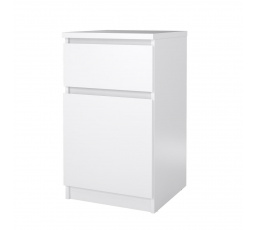 Nočný stolík SIMPLICITY 221, Biely lesk