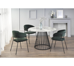 Jedálenský stôl BRODWAY, biely mramor