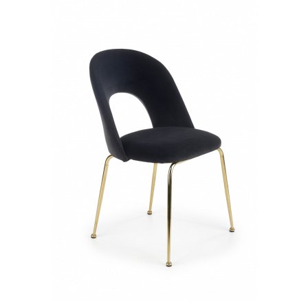 Jedálenská stolička K385, čierna/zlatá