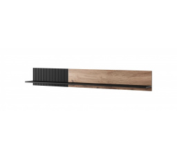 Závesná polica RANDOM P-2, dub wotan/čierna