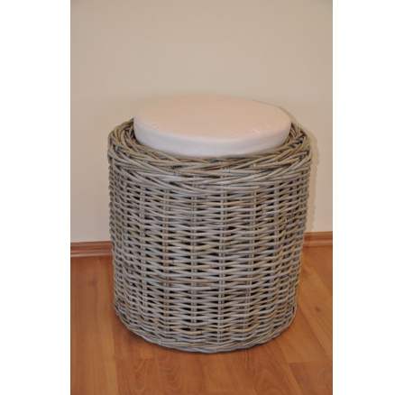 Ratanová stolička Okrúhly ratanový vankúš kubu béžová