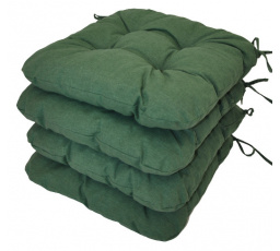 Vankúš na sedenie UNI tmavozelený - sada 4 kusov