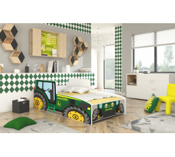 Posteľ s matracom TRACTOR GREEN 160x80 Zelená