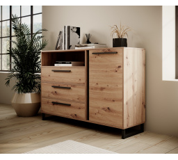 Komoda s otvorenou policou ARIA Artisan+Čierna