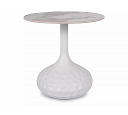 Konferenčný stôl SALO B, Efekt mramoru/Biela