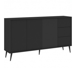 Komoda BARCELONA 3D3S, Čierna/Čierna