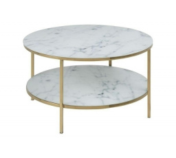 Okrúhly konferenčný stolík Alisma s policou Mar able/Gold