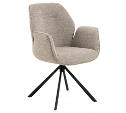 Otočná stolička s opierkami Aura Monza béžová