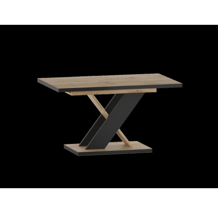 Rozkladací stôl dub wotan/čierny 85x138208 ST16-FX