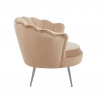 Kreslo velvet cappuccino /nohy strieborné/ LC-032-1