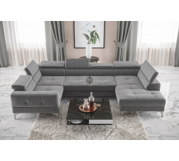 Rohová sedacia súprava TOSCANIA MAX I 170x350x185 cm - sivá, ľavá