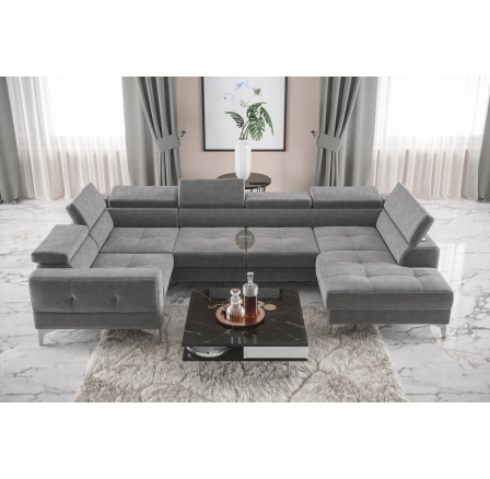 Rohová sedacia súprava TOSCANIA MAX I 170x350x185 cm - sivá, ľavá Rohová sedacia súprava TOSCANIA MAX I 170x350x185 cm - sivá, ľavá