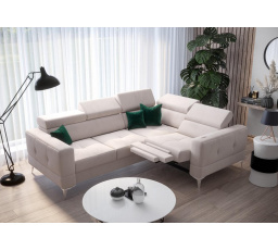 Rohová sedacia súprava TOSCANIA, relax s funkciou spania 185x250 - béžová, pravá