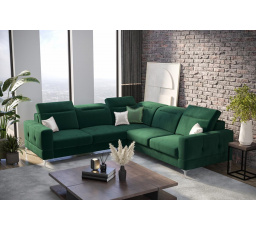 Rohová sedacia súprava MALIBU MAX 250x250 - zelená, pravá