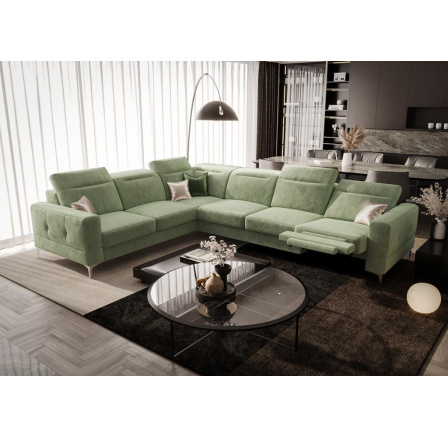 Rohová sedacia súprava s funkciou, relax MALIBU MAX 320x250 - ľavá, olivová