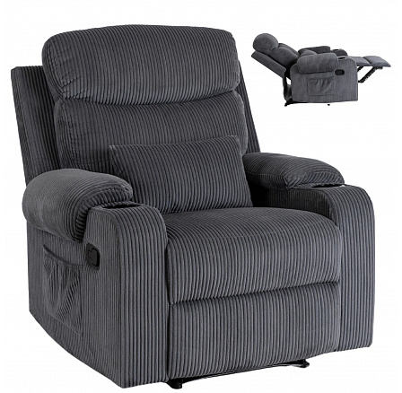 Rozkladacie kreslo TORRES Sivý Manšester