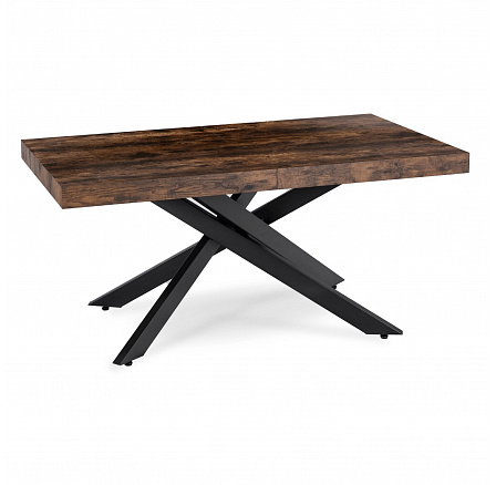 Stôl HAMPTON Rozkladací 160-240 cm Dub Rustikálny/Čierny